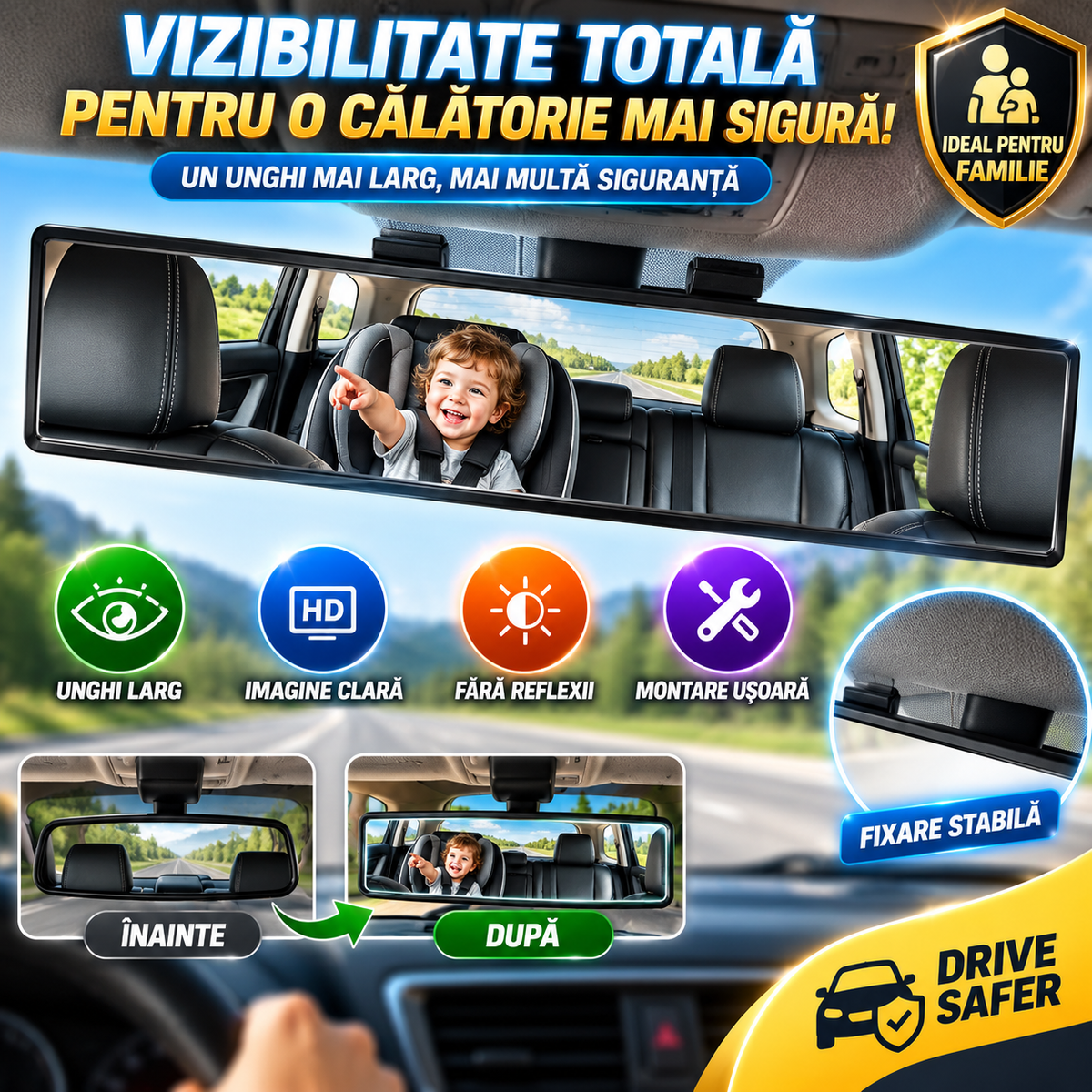 Oglindă Auto SuperRetrovizoare ViziMax™