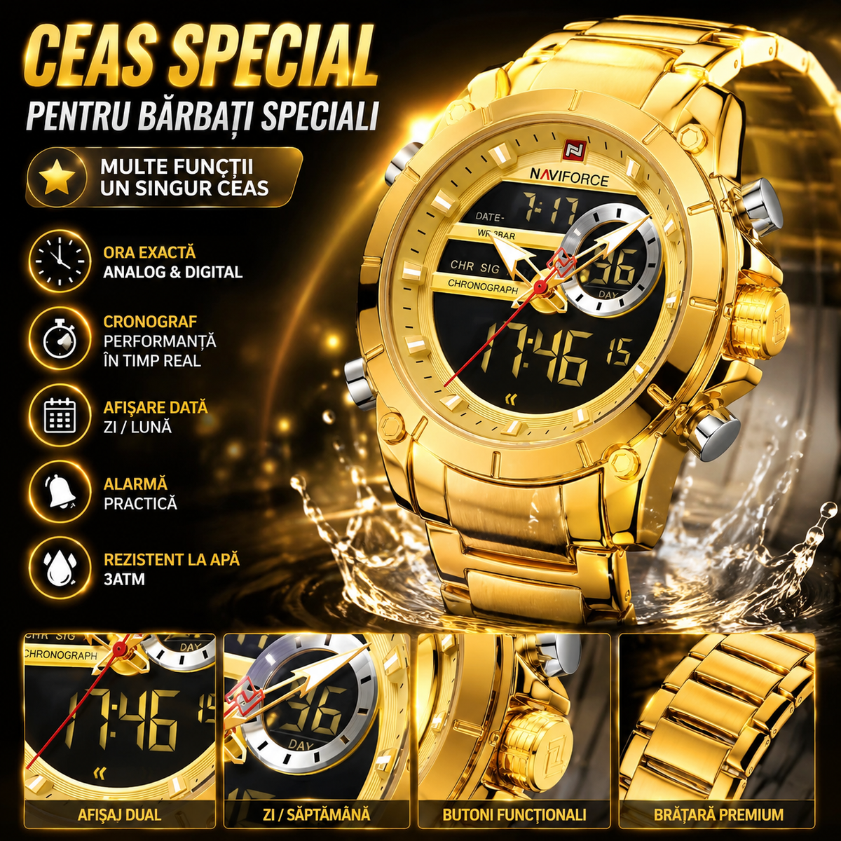 Ceas Bărbătesc GoldForce™